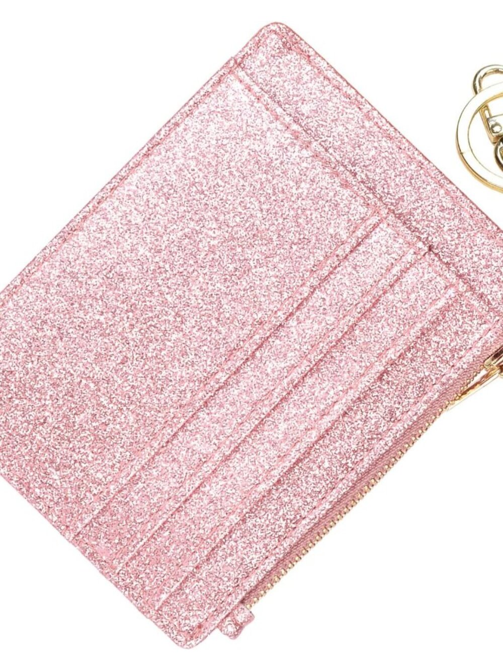 Slim RFID Credit Card Holder for Women Mini Front Pocket Wallet Purse With Keych